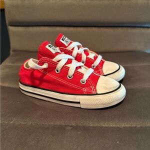Kids Red Converse Canvas Sneakers Size 9c